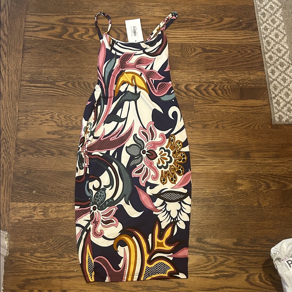 Floral Form Fitting Print Women Dress Size Small